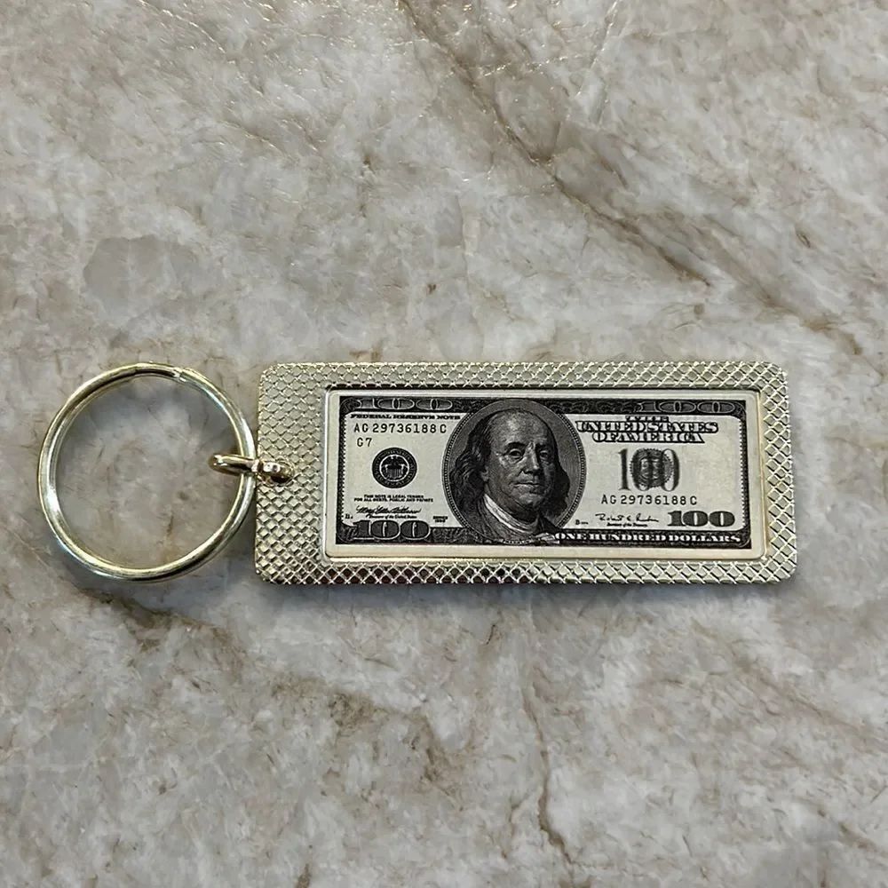 $100 Bill Replica Keychain - Picture 1 of 3